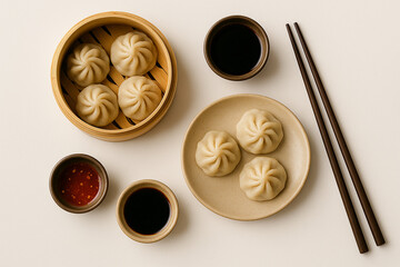 Veg Momos or Steamed Momos With Tomato Chilli Sauce
