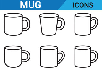 Hand-drawn Mug Illustration – Coffee Cup with Steam in Line Art