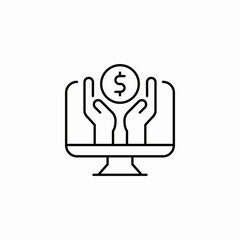 save money online icon sign vector