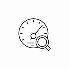 speedometer inspection icon sign vector