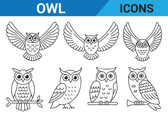 Night Owl Sketch – Beautiful Hand-drawn Bird Perched on Branch