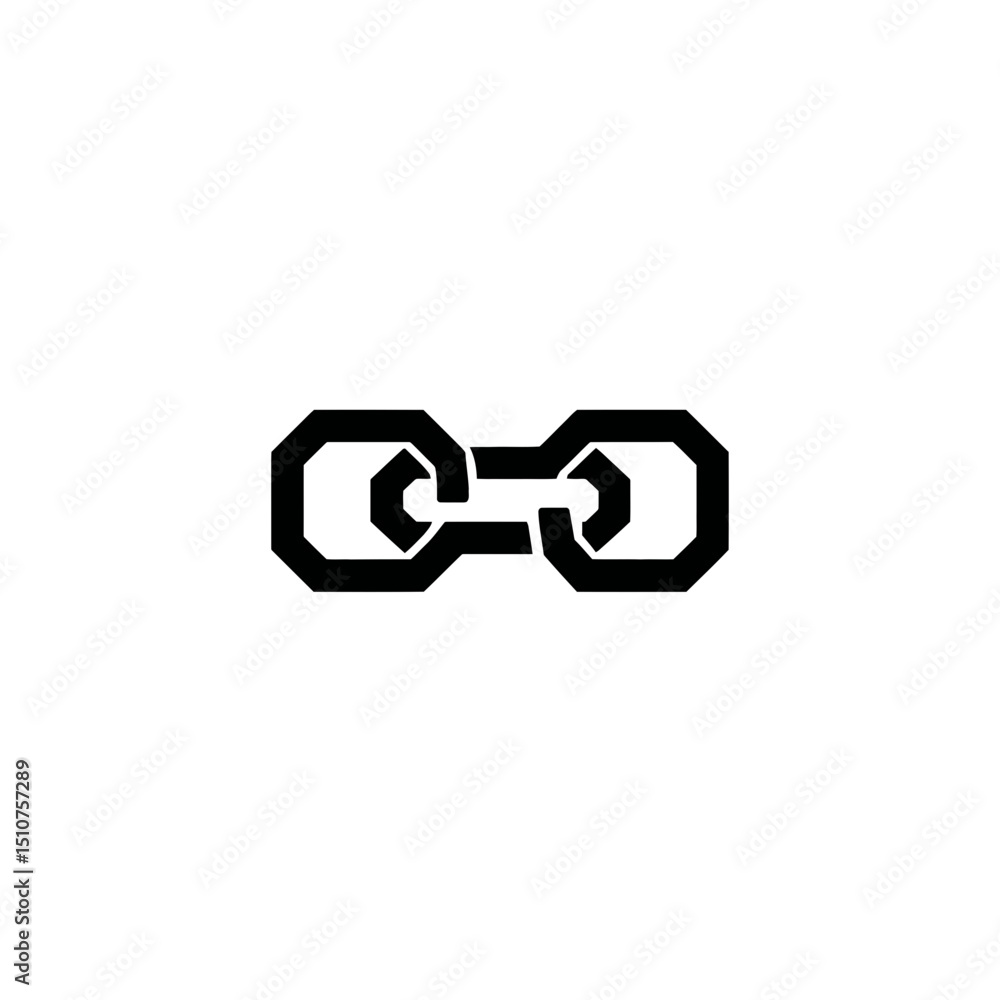 Aufkleber abstract chain links connect blocks digitally online