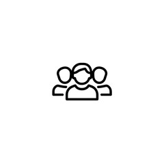 Group icon shows teamwork collaboration together online minimal style
