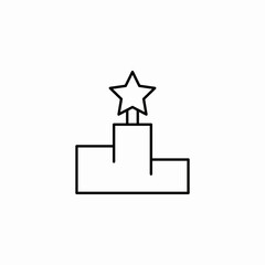 winners podium star icon sign vector