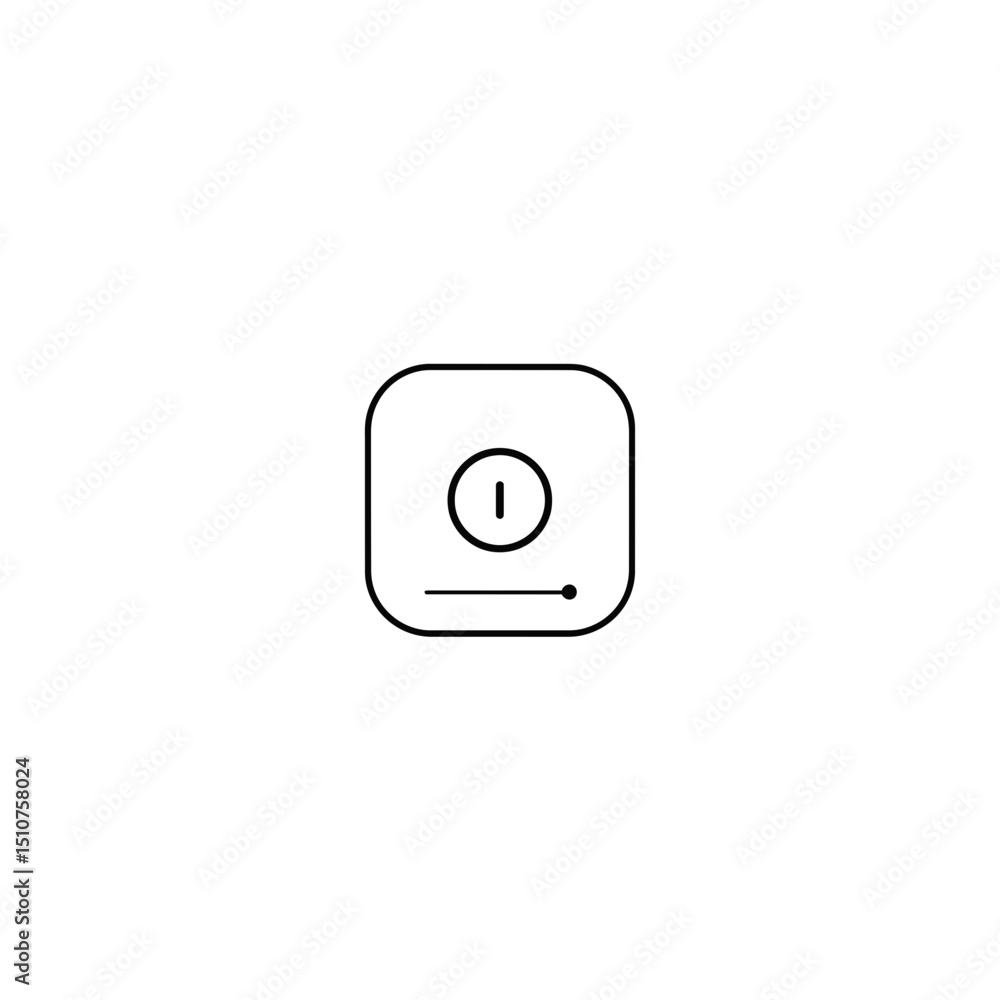 Poster power button adjusts volume in minimalist ui design white scene
