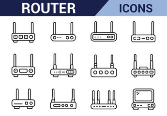 Creative modem and router sketches for use in networking, connectivity, and digital design