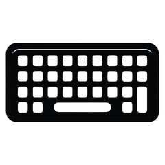 Naklejka premium Mobile app developer element isolated emoji keyboard on white background