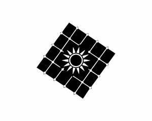 creative details solar panel icon vector illustration	