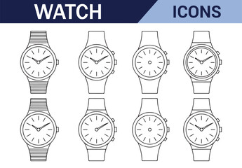 Fototapeta premium Watch design collection for timepiece illustration, branding, and creative logo concepts.