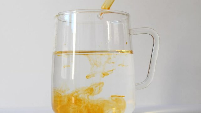 Iodine in a glass of clean water. Lugol's solution.