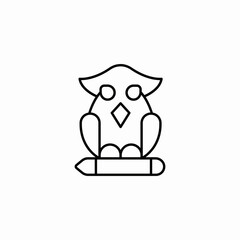 owl wisdom icon sign vector
