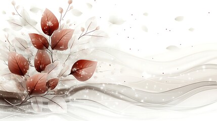 Elegant autumn leaves design