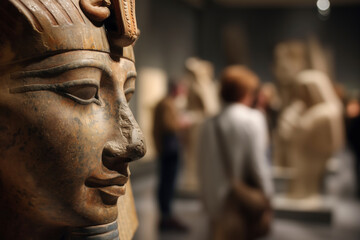 Majestic Pharaoh's Head: A Glimpse into Ancient Egypt's Rich History and Culture. Explore the timeless beauty of this ancient artifact, a symbol of power and legacy.