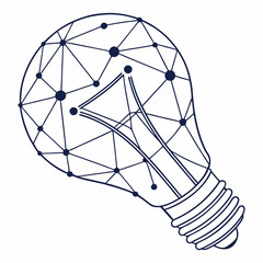 Abstract lightbulb network connection idea concept