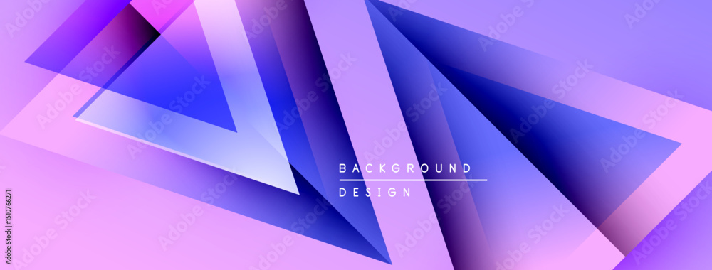 Aufkleber abstract geometric design. purple, pink gradients create dynamic layers. modern background suitable 