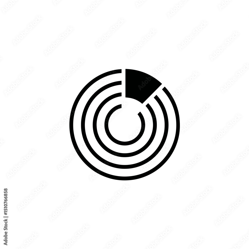 Aufkleber diagram presents data using concentric circles on white backdrop