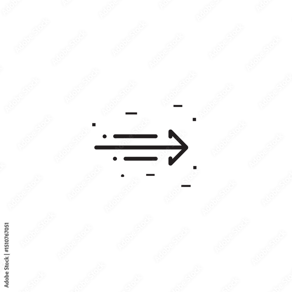 Poster vector arrow moves forward quickly in abstract white background