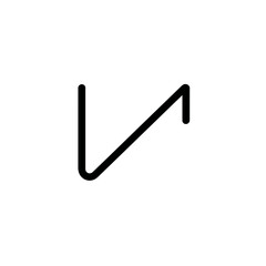 Obraz premium Line drawing forms right angle shape illustration minimal graphic