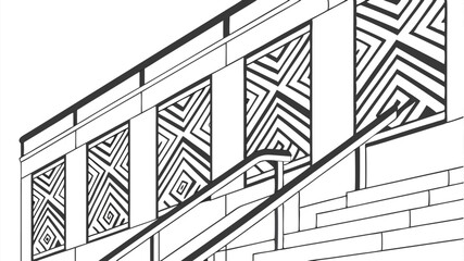 vector drawing of a building