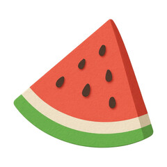 PNG Vibrant watermelon slice illustration.