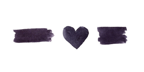 Watercolor set of bold dramatic dark burgundy lilac backgrounds hand painted