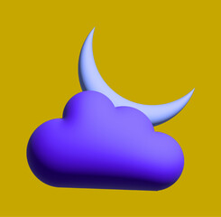 cloud and moon 3D