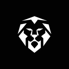 lion face emblem button art vector format, isolated on a transparent background.