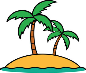 Cartoon Tree Stump Illustration Nature's Rustic Charm in Simple Design