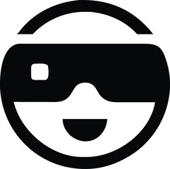Emoji wearing vr headset virtual reality icon