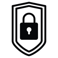 Mobile app developer element isolated mobile security lock on white background