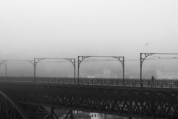 foggy bridge