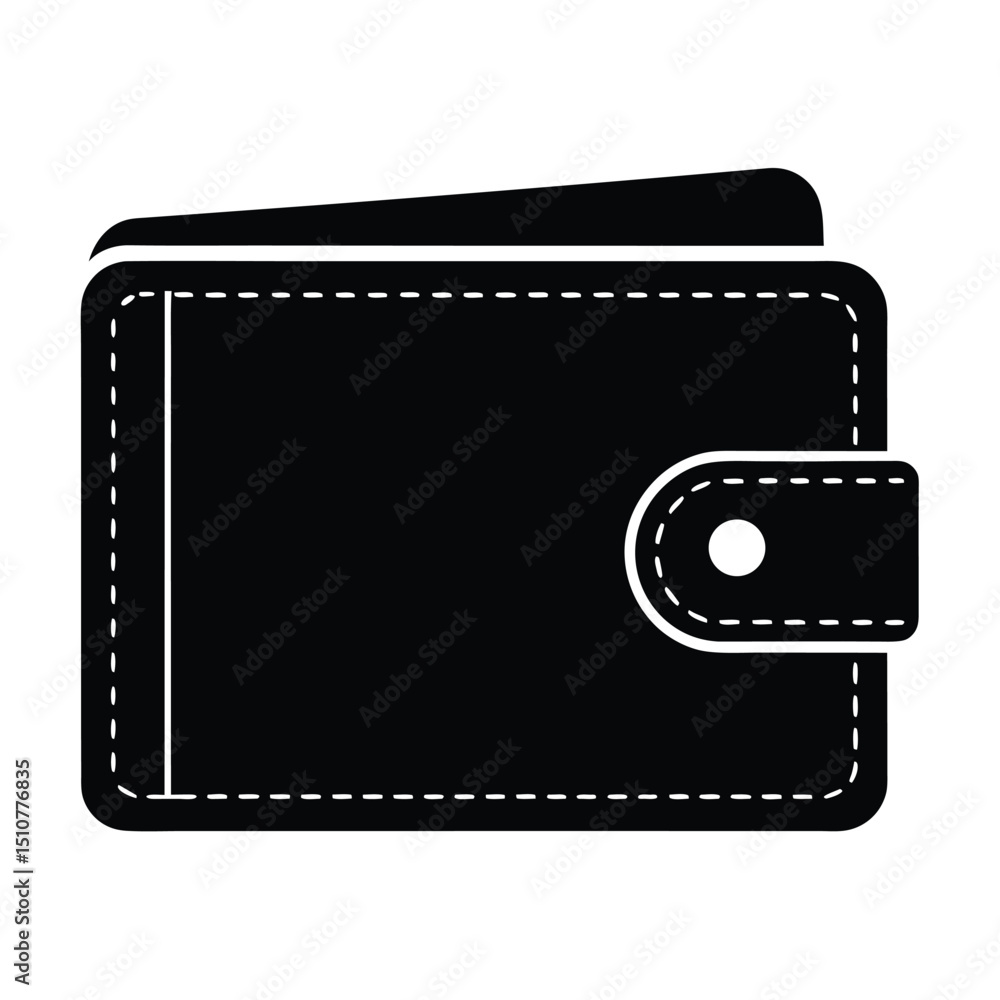 Poster mobile app developer element isolated mobile wallet icon on white background