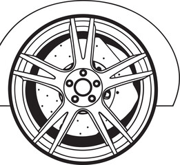 Obraz premium wheel of the car