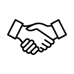 Obraz premium Handshake icon representing agreement and partnership in business 