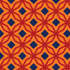 Fototapeta premium Seamless vector geometric pattern with colorful mosaic tiles