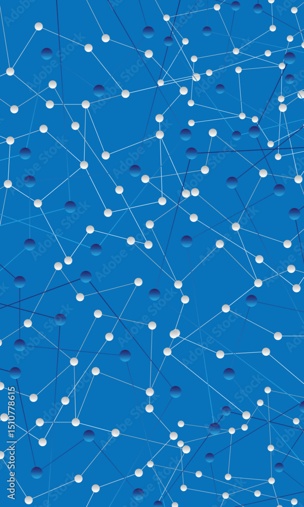Poster abstract connecting dots and lines. connection science and technology background. vector illustratio