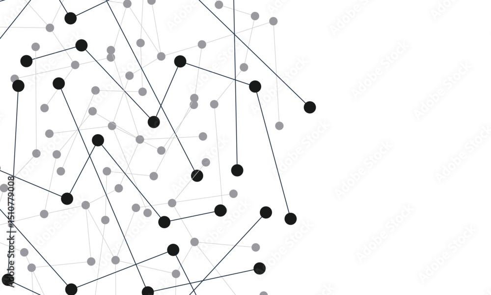 Aufkleber abstract connecting dots and lines. connection science and technology background. vector illustratio
