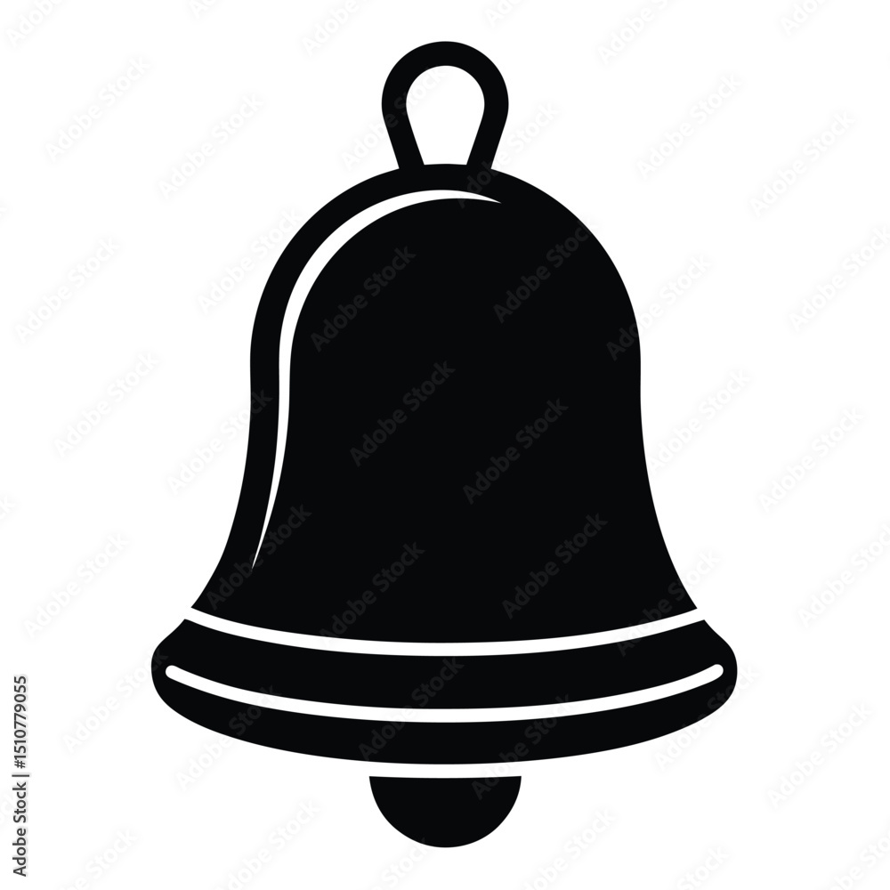 Poster mobile app developer element isolated notification bell on white background