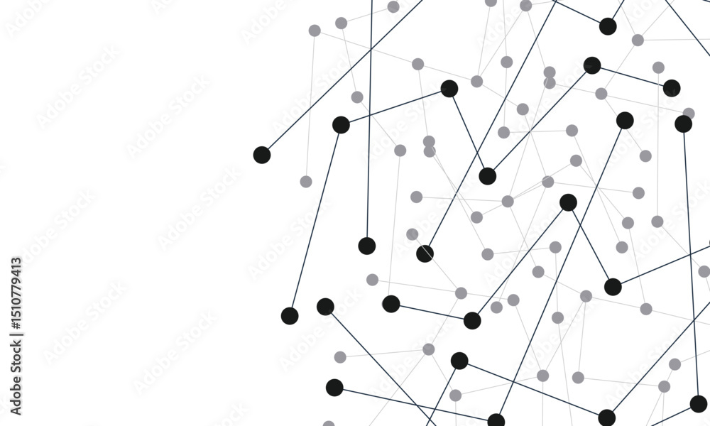 Poster abstract connecting dots and lines. connection science and technology background. vector illustratio