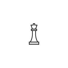 Chess queen symbol stands isolated strategically on white background
