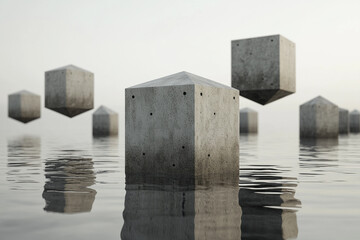 floating cubes