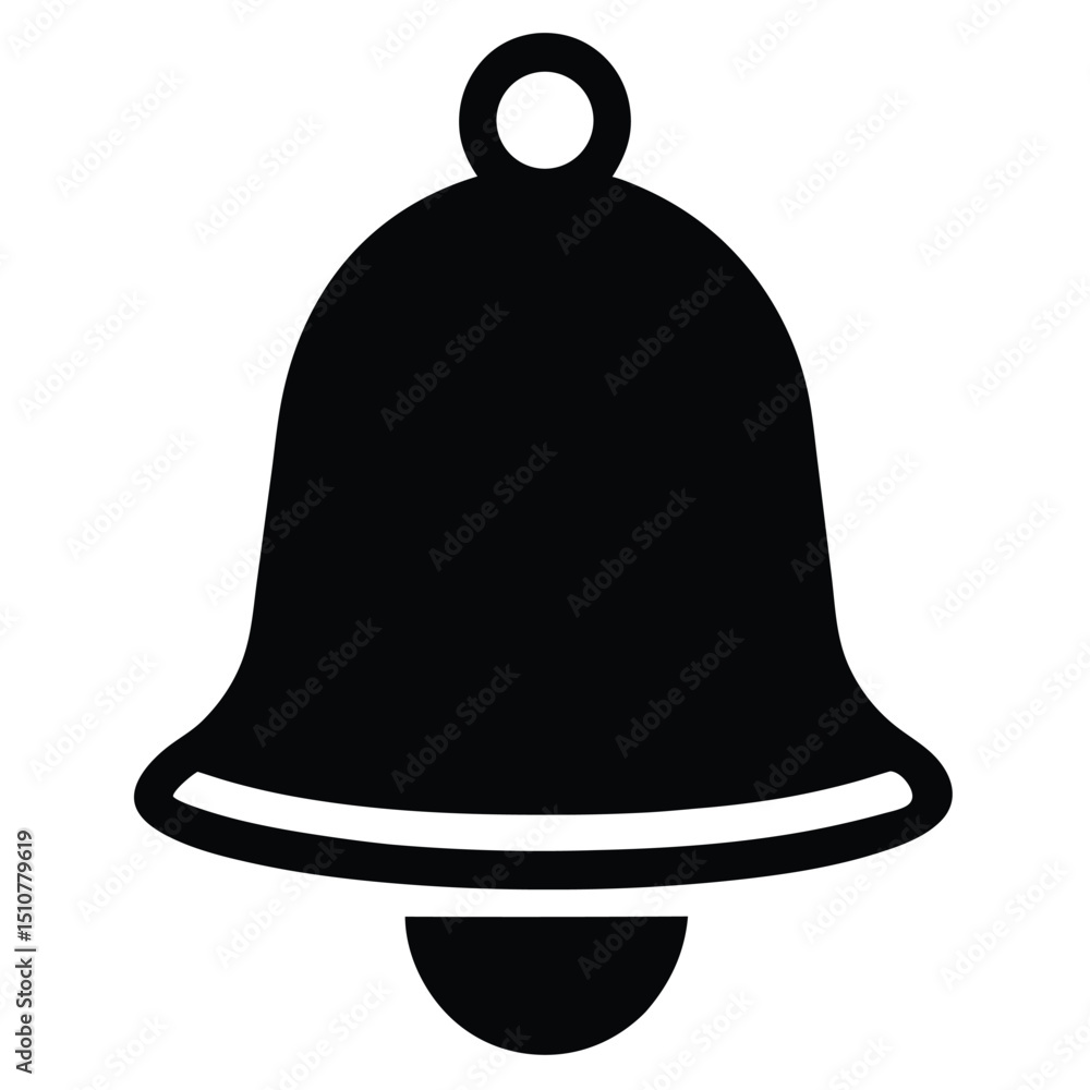 Poster mobile app developer element isolated notification bell on white background