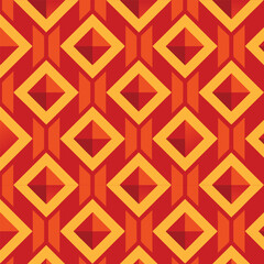 Seamless geometric vector pattern with retro shapes for fabric or wallpaper design