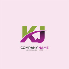 KJ JK Letter Logo Design with a Creative Cut Creative logo design