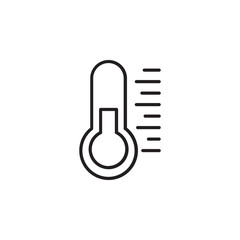 Temperature icon set. Thermometer showing the temperature symbol. Weather sign. vector illustration on white background