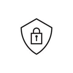 protective icon, shield icon on a white background