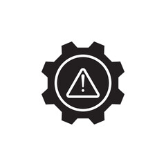 thin line failure icon with broken operational process. concept of repair or maintenance symbol. vector illustration on white background