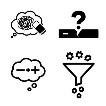 Challenging Negative Thoughts & Cognitive Reframing Icons