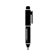 Back to School vector icon of a black pen