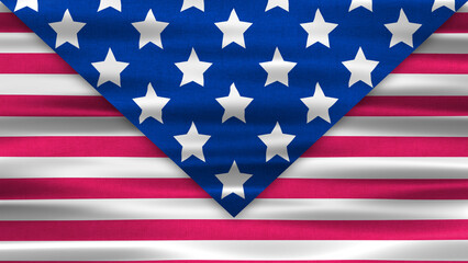 full post image of united states of america flag theme with febric texture. concept for national holiday massage.
